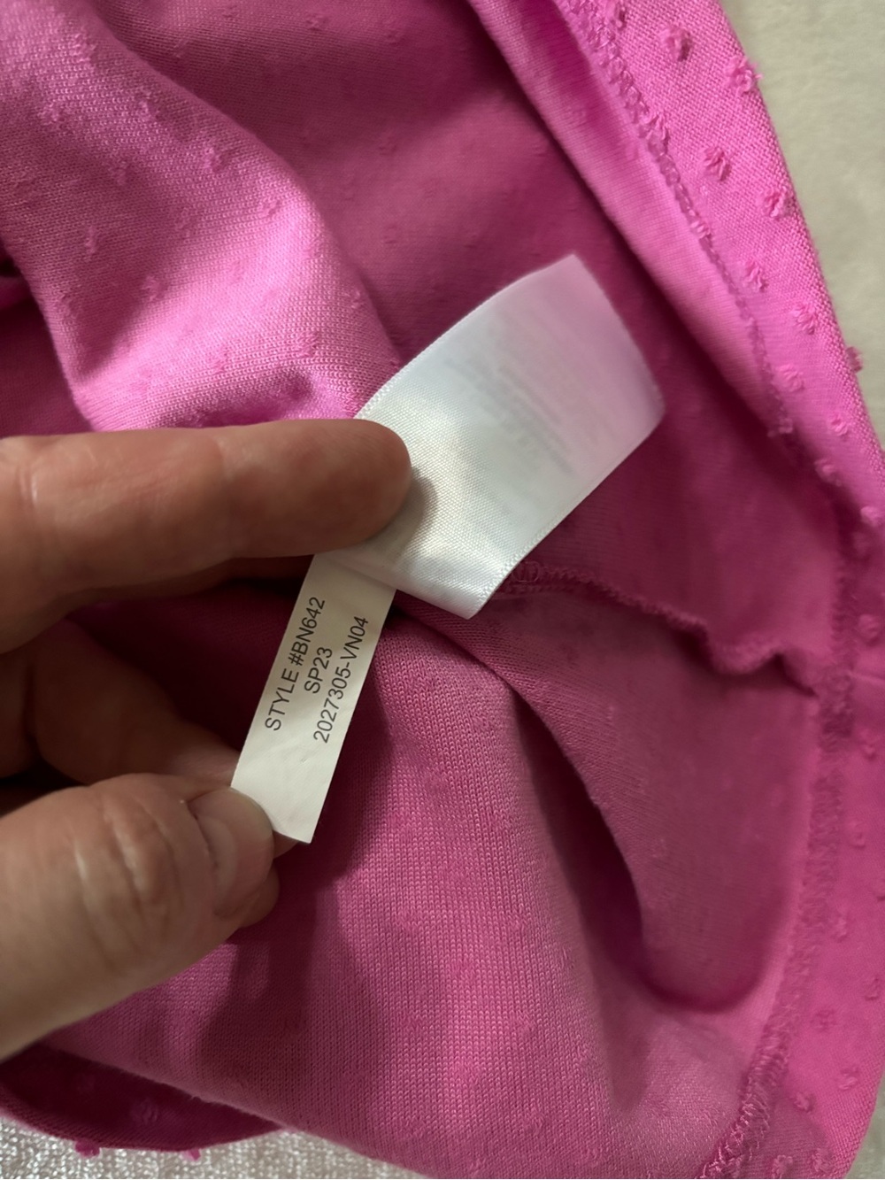 J.Crew Smocked Clip Dot Sleeveless Top Pink Ruffle Neck Size M - Picture 9 of 10